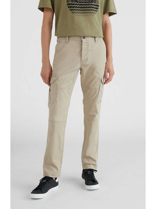 Pantaloni Elastic cu Croială Normală Bej