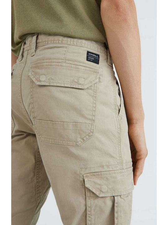 Pantaloni Elastic cu Croială Normală Bej