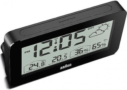 Braun BC 13 Επιτραπέζιο Ψηφιακό Ρολόι με Ξυπνητήρι & Ραδιόφωνο Μαύρο BC13BP-DCF