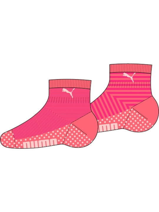 Puma Αθλητικές Παιδικές Κάλτσες Μακριές Ροζ 2 Ζευγάρια