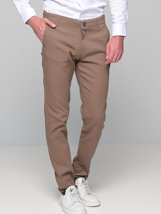Παντελόνι Chino Ελαστικό σε Κανονική Εφαρμογή Camel