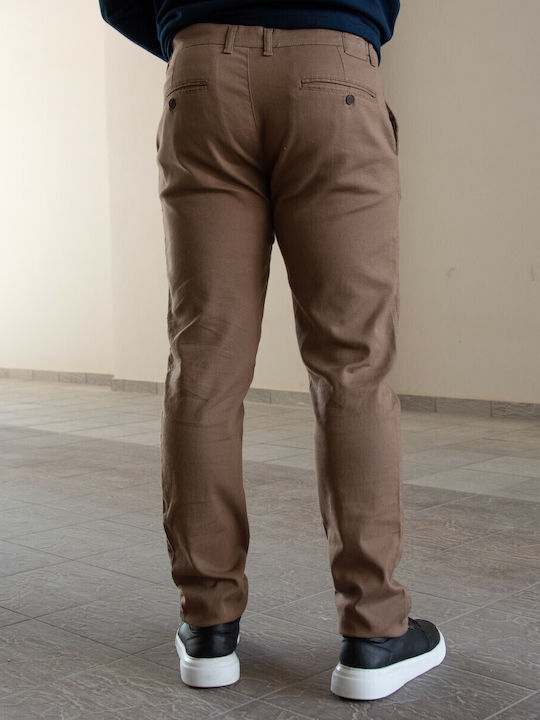 Παντελόνι Chino Ελαστικό σε Κανονική Εφαρμογή Camel