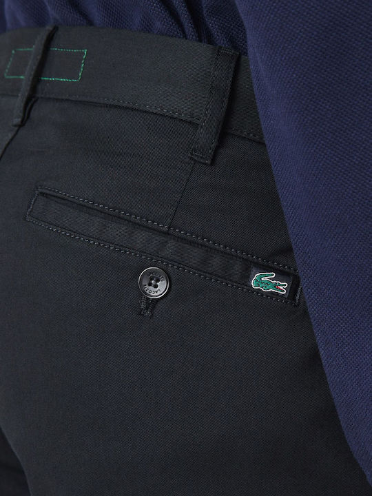 Herrenhosen Chinos Elastisch Schlank Passform Schwarz