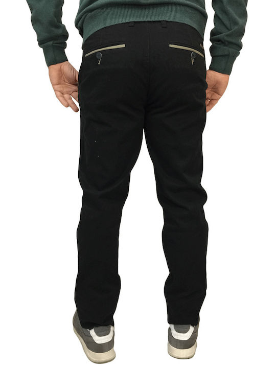 Double Men's Trousers Chino Black