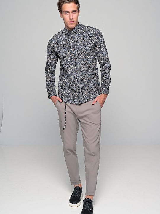 Kowalski Trousers Chino Elastic in Regular Fit Gray