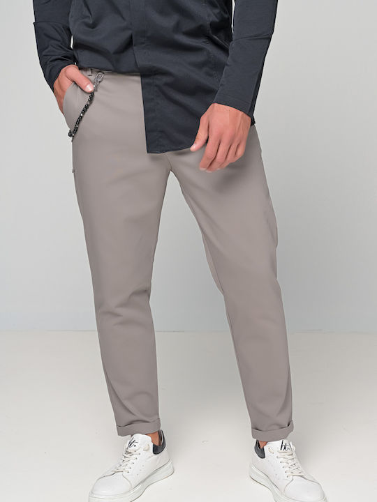 Kowalski Trousers Chino Elastic in Regular Fit Gray