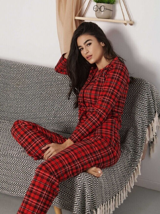 Comfort Set Winter Women's Pajamas Red