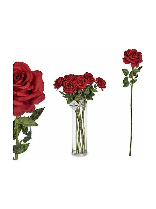 Ibergarden Ramură Decorativă Artificială Rose Roșu 65cm 1buc