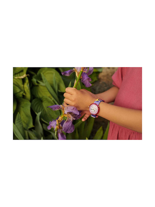 FlikFlak Kids Analog Watch Chang'e And The Jade Rabbit with Fabric Strap Purple