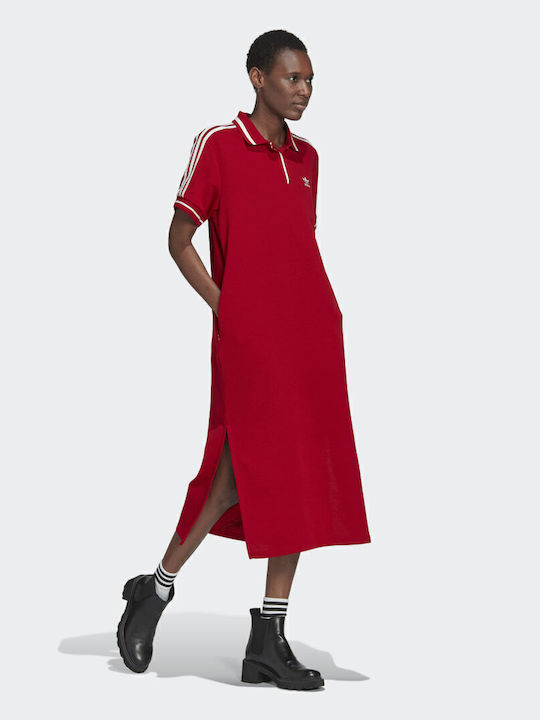 Thebe Magugu Summer Midi Athletic Dress Short Sleeve Power Red