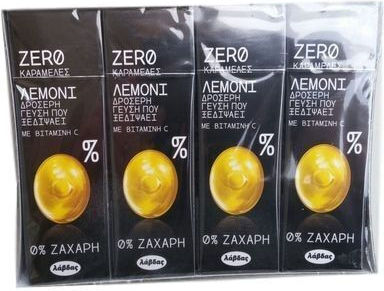 Λάβδας Candies Zero with Λεμόνι Flavour Sugar Free 12pcs 32gr