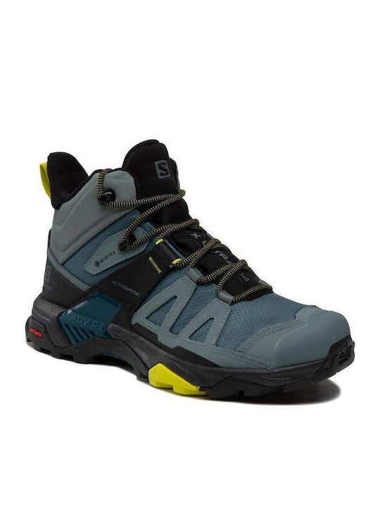 Salomon X Ultra 4 Mid GTX Men's Hiking Waterproof Boots With Gore-Tex Membrane Blue