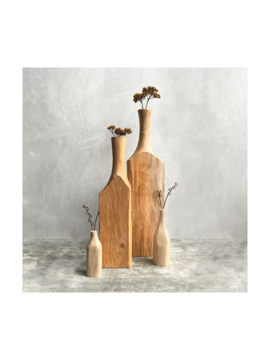 Synchronia Διακοσμητικό Βάζο Hölzernes Braun 5x2.3x20cm 1Stück