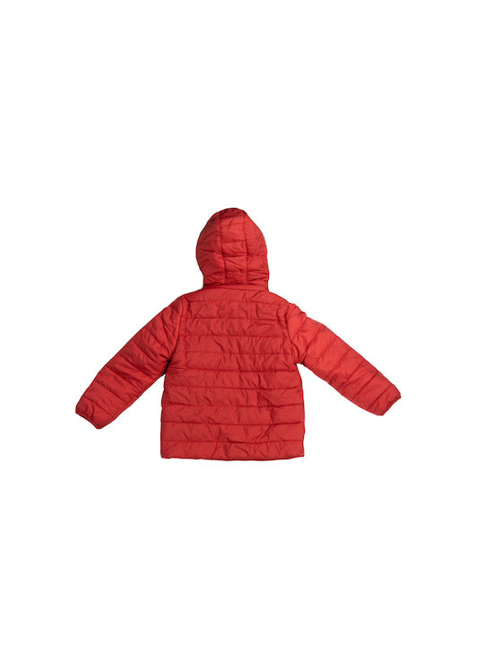 Losan Kids Quilted Jacket Short with Hood Red C05-2Ε03ΑΑ C05-2E03AA-051