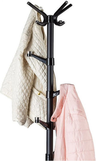 Metallic Coat Rack Black Black 48x48x180cm