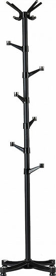 Metallic Coat Rack Black Black 48x48x180cm