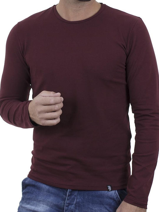 Paco & Co Men's Long Sleeve Blouse Burgundy