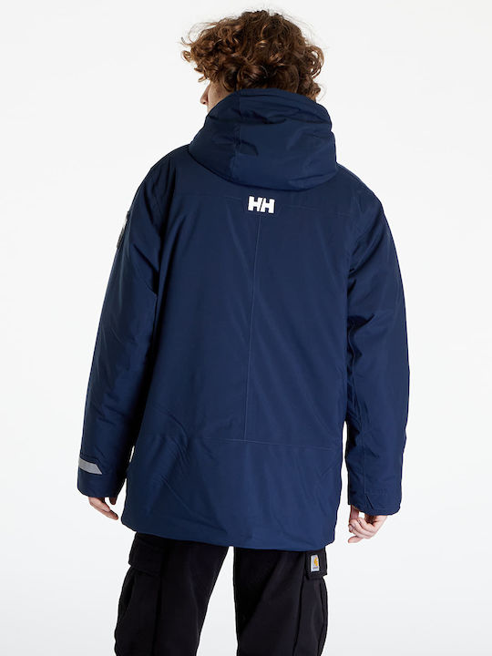 Helly Hansen Reine Men's Winter Parka Jacket Waterproof and Windproof Navy Blue