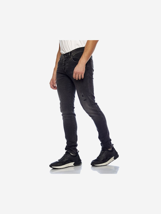 Men's Jeans Pants Elastic with Slim Fit Black