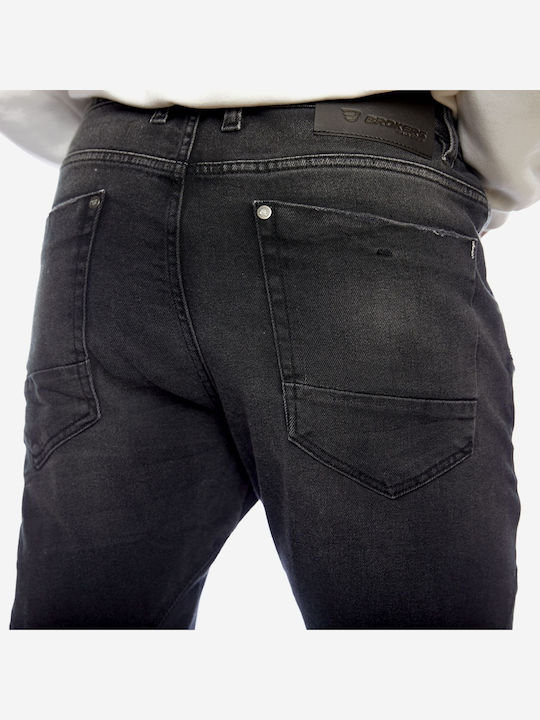 Men's Jeans Pants Elastic Black