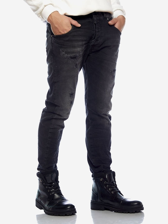 Men's Jeans Pants Elastic Black
