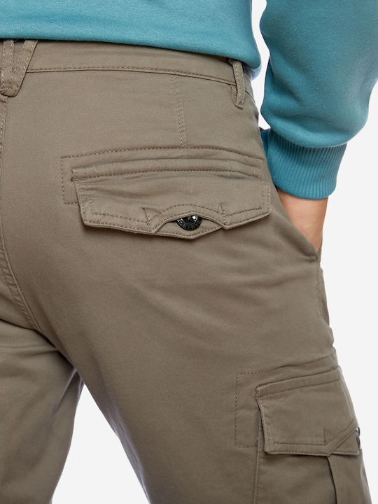 Trousers Cargo Elastic in Regular Fit Gray