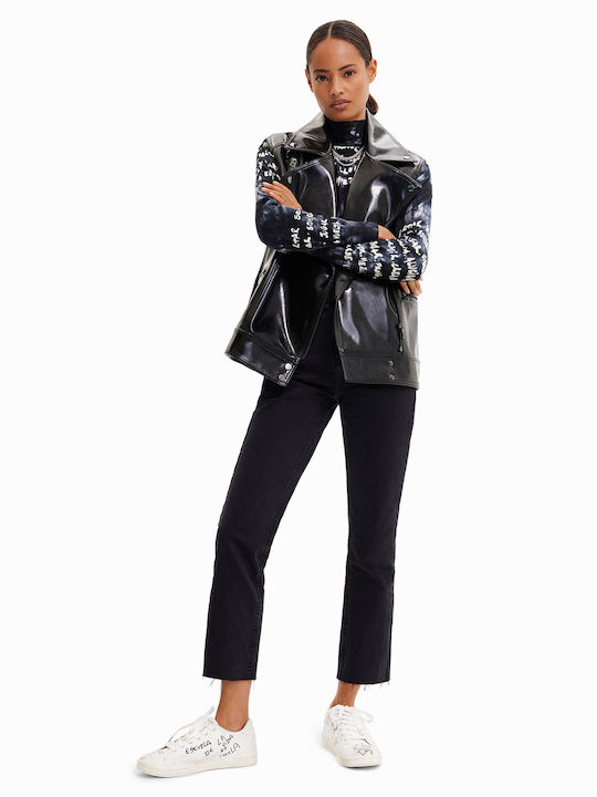 Damen Bikerjacke Schwarz