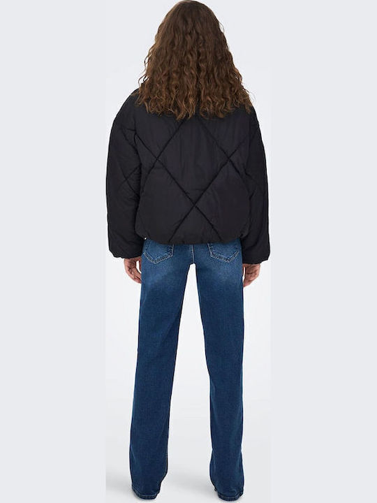 Only Μπουφάν Puffer Μαύρο