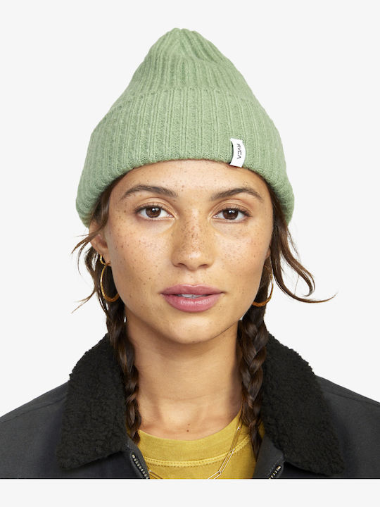 Warm Eyes Beanie Frauen Beanie mit Rippstrick in Grün Farbe
