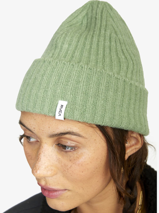 Warm Eyes Beanie Frauen Beanie mit Rippstrick in Grün Farbe
