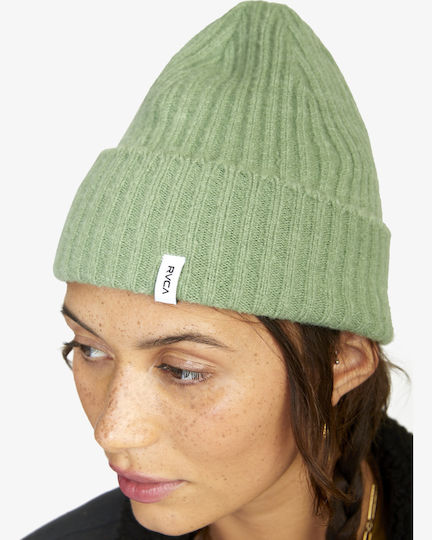 Warm Eyes Beanie Frauen Beanie mit Rippstrick in Grün Farbe