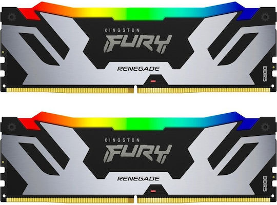 Kingston Fury Renegade RGB DDR5 32GB RAM με 2x16GB Modules και Ταχύτητα 6400 για Desktop