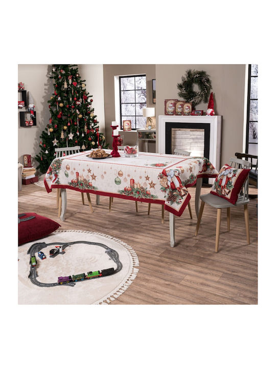 Teoran Christmas Fabric Tablecloth Ornament L140xW140cm