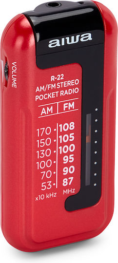 Aiwa R-22RD Φορητό Ραδιόφωνο Μπαταρίας Κόκκινο