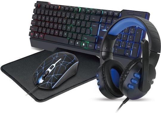 Andowl KR Game Set K10 Σετ Gaming Πληκτρολόγιο & Ποντίκι (Αγγλικό US)
