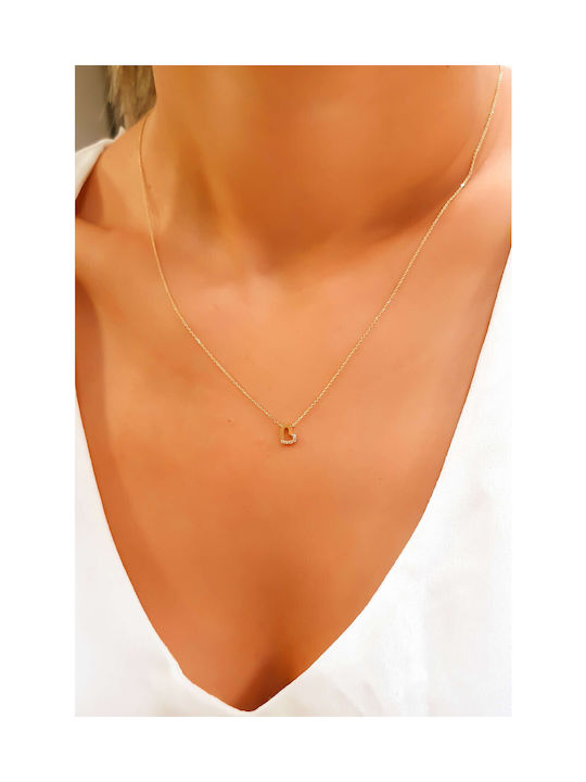 14-carat gold necklace with heart