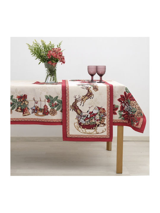 Dimeco 8926 Christmas Fabric Tablecloth Ornament L100xW100cm