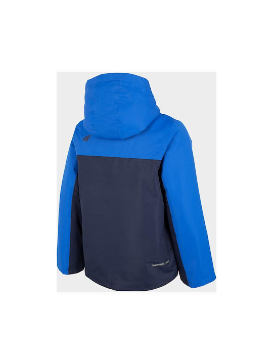 4F Kinderjacke Kurz mit Kapuze Blau