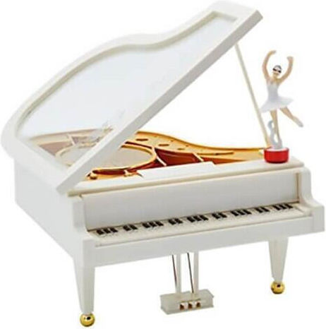 Instrument Muzical Decorativ Plastic White Pian 16x14.5x17cm 1buc Instrument Muzical Decorativ Plastic White Pian 16x14.5x17cm 1buc