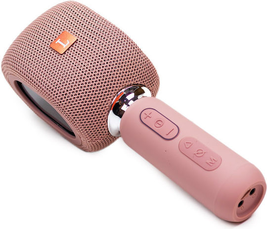 Andowl Μικρόφωνο Karaoke Ασύρματο KMC500 Ροζ