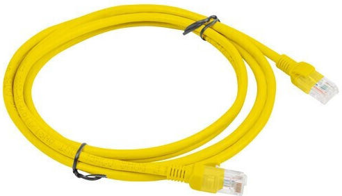 Lanberg U/UTP Cat.6 Ethernet Network Cable 2m Yellow 1pcs