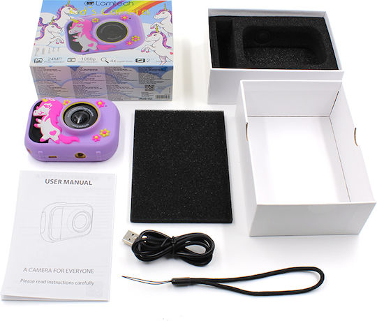 Lamtech Kid Camera Action Camera Full HD (1080p) with Screen 2" Purple