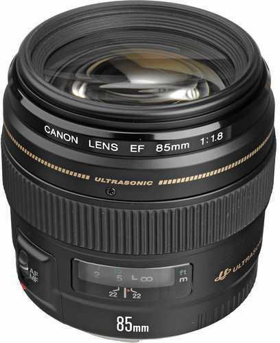 Canon Full Frame Camera Lens EF 50mm f/1.8 USM Telephoto for Canon EF Mount Black