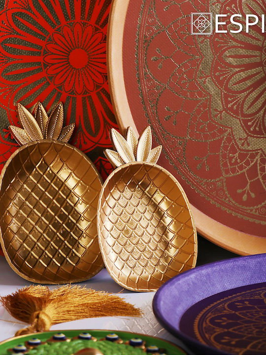 Espiel Pineapple Decorative Bowl Gold 38x23.5cm