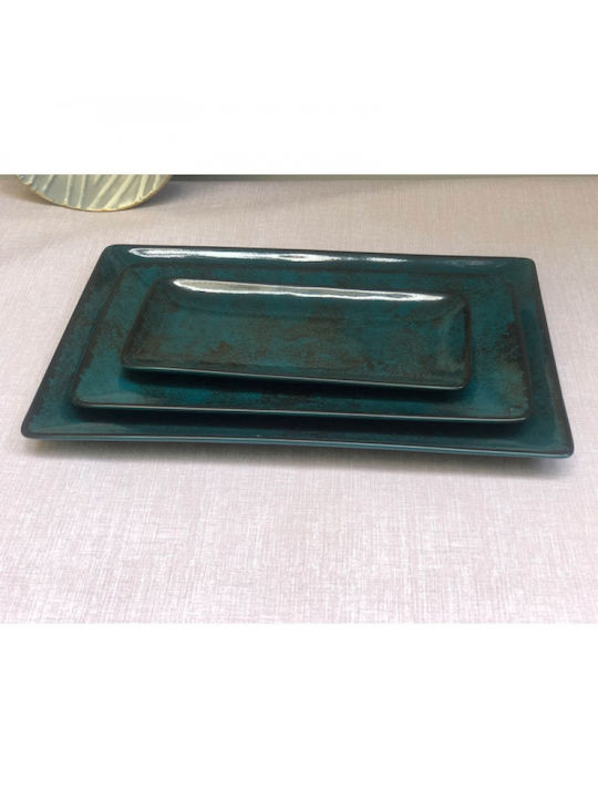 Oriana Ferelli Сервизна Плато Керамично Teal 31x21бр 1бр