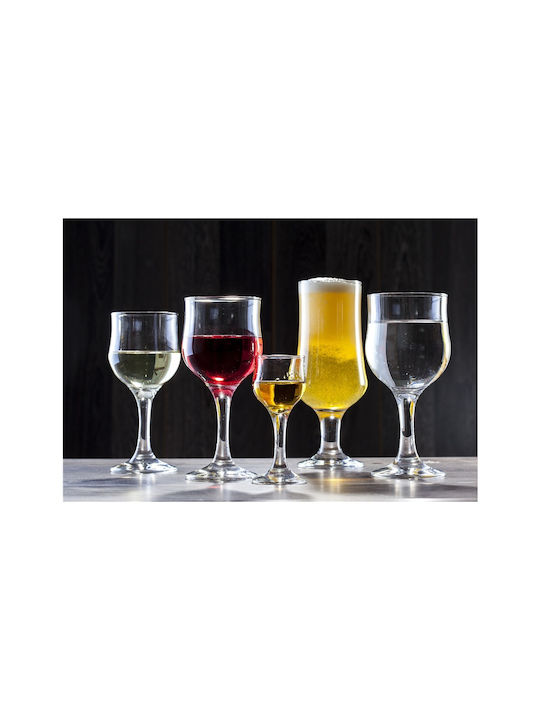 Uniglass Ariadne Set of Glasses Beer, μπίρας made of Glass Stemmed 340ml 12pcs