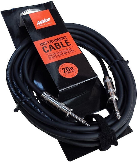 Ashton GS20 Kabel 6,3mm Stecker - 6,3mm Stecker 6m Schwarz (GS20)