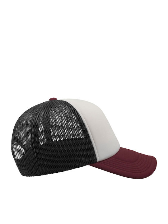Rapper 847 Trucker Cap Black/White/Burgundy