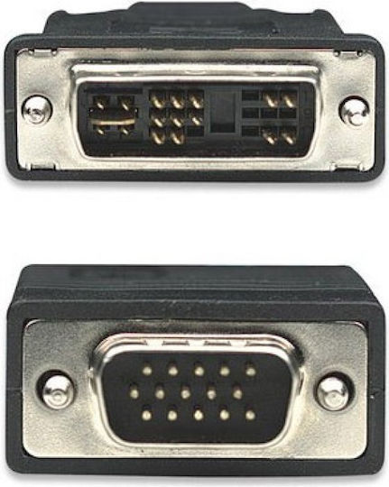Manhattan Kabel DVI-A-Stecker - VGA-Stecker 1.8m Schwarz (390705)