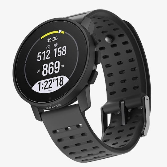 Suunto 9 Peak Pro Stainless Steel 43mm Waterproof Smartwatch with Heart Rate Monitor All Black